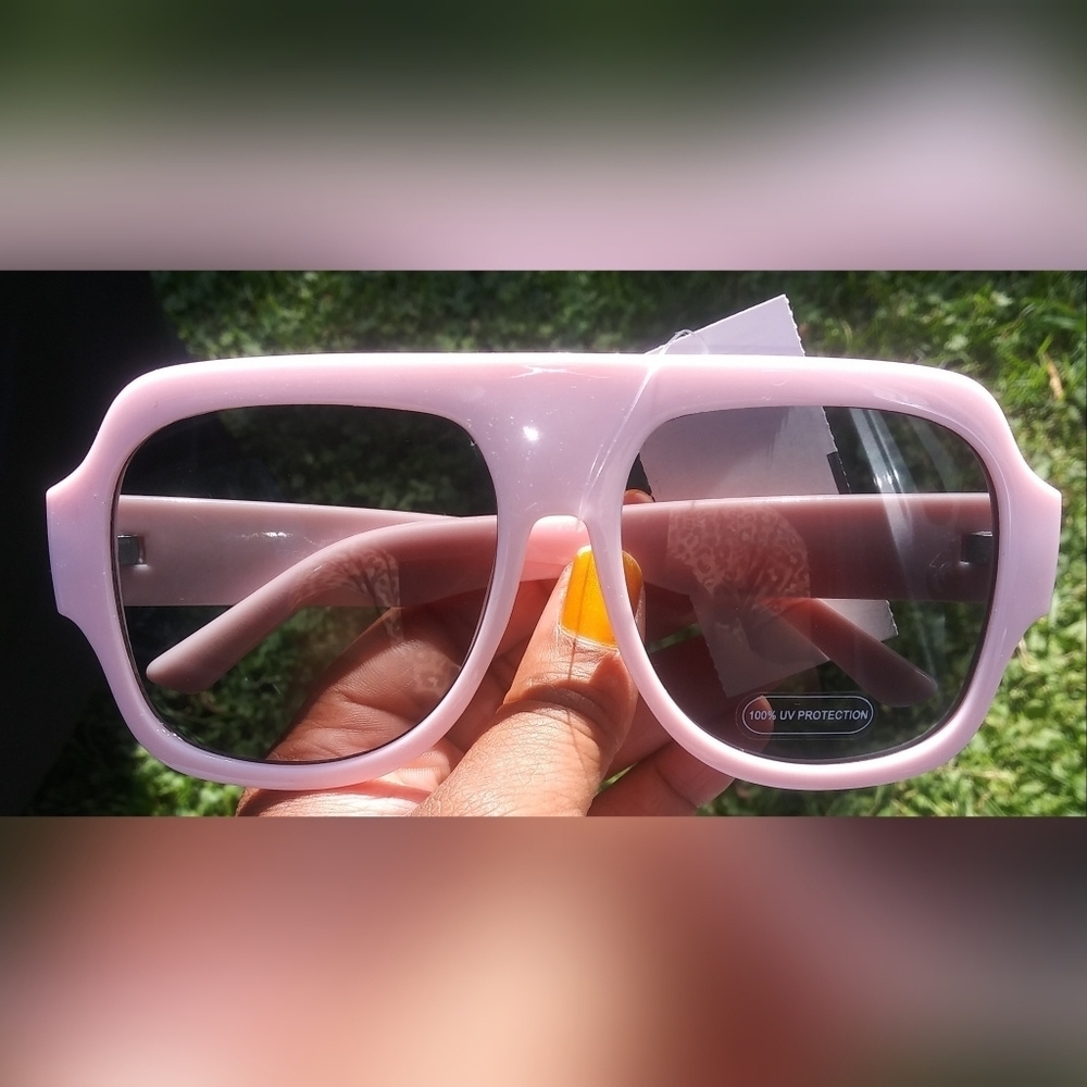 Pink Celebrity Style oversized Sunglasses